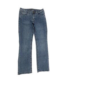 Fantasy Jeans Women 8 Blue Bootcut Back Flap Pockets Dark Wash Denim